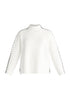 Paisie Contrast Whipstitch Jumper in White Cut Out